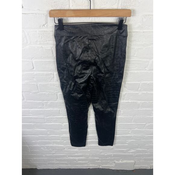 Max Studio Women's Skinny Leg Leatherette Pant Pull-On Leather Black Size XS - Picture 4 of 6